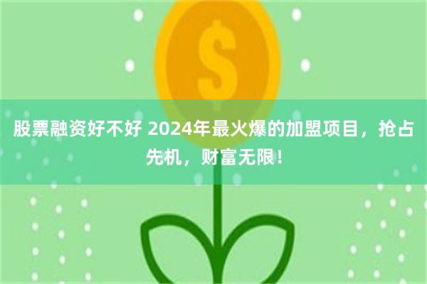 股票融资好不好 2024年最火爆的加盟项目，抢占先机，财富无限！