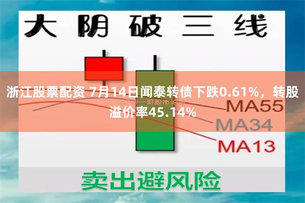 浙江股票配资 7月14日闻泰转债下跌0.61%，转股溢价率45.14%